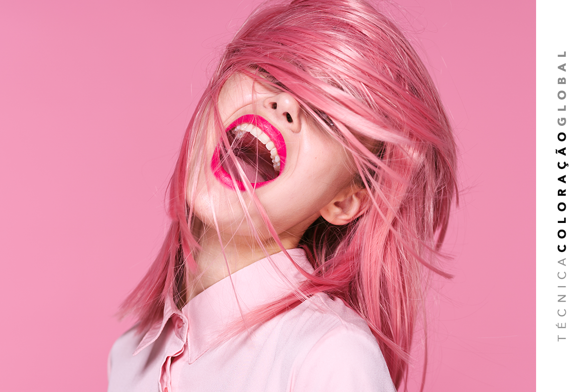 cabelo colorido rosa